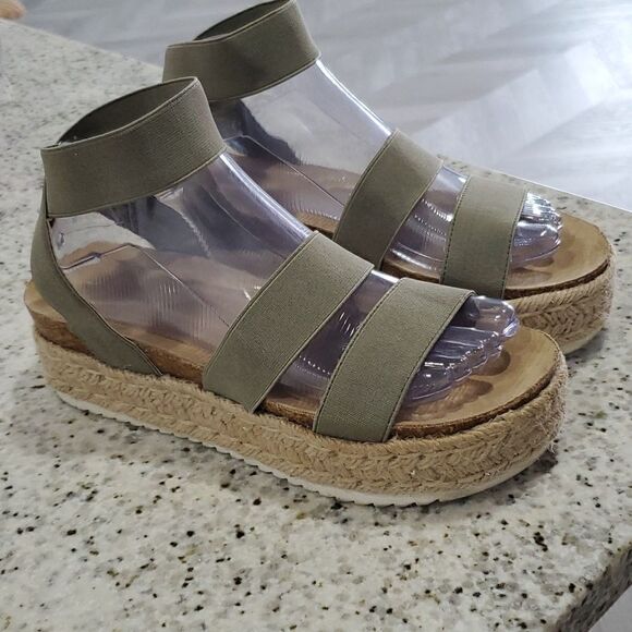 Esprit Espadrilles Platform Sandals Size 7.5 - Picture 1 of 7